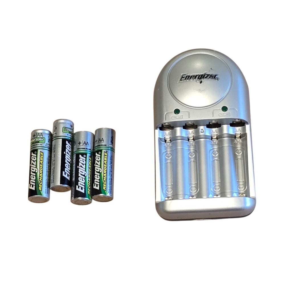 Energizer CHVC2 AA AAA NiMH Battery Charger with 4 AA 2000mAh Rechargeable Cells